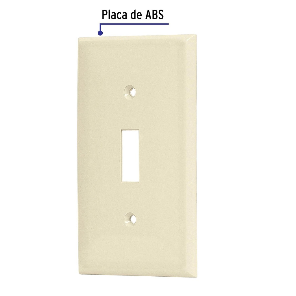 Placa de ABS para interruptor vertical, Standard, marfil