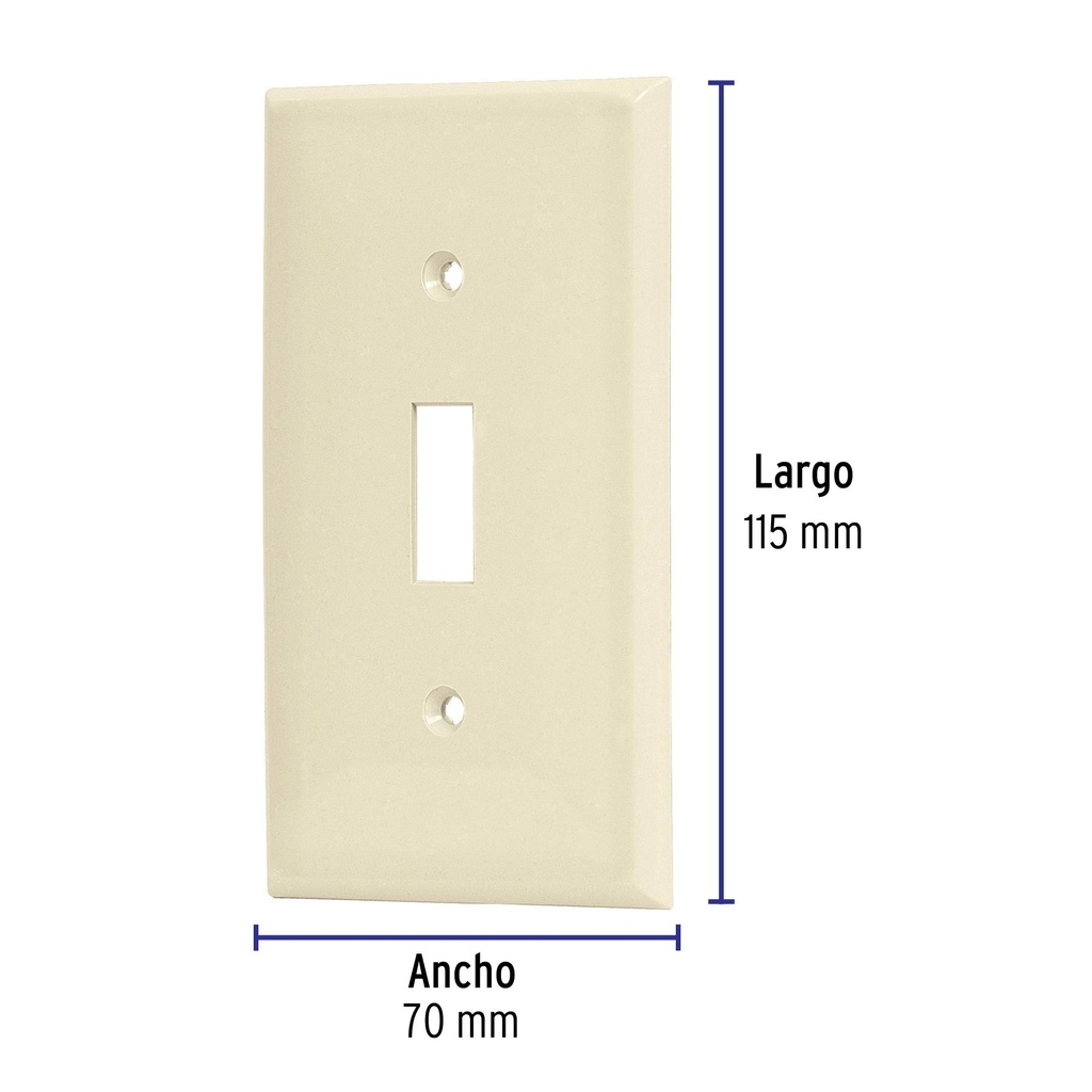 Placa de ABS para interruptor vertical, Standard, marfil