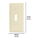 Placa de ABS para interruptor vertical, Standard, marfil