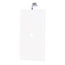 Placa de ABS pasacable, Standard, blanco, Volteck