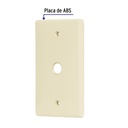 Placa de ABS pasacable, Standard, marfil, Volteck