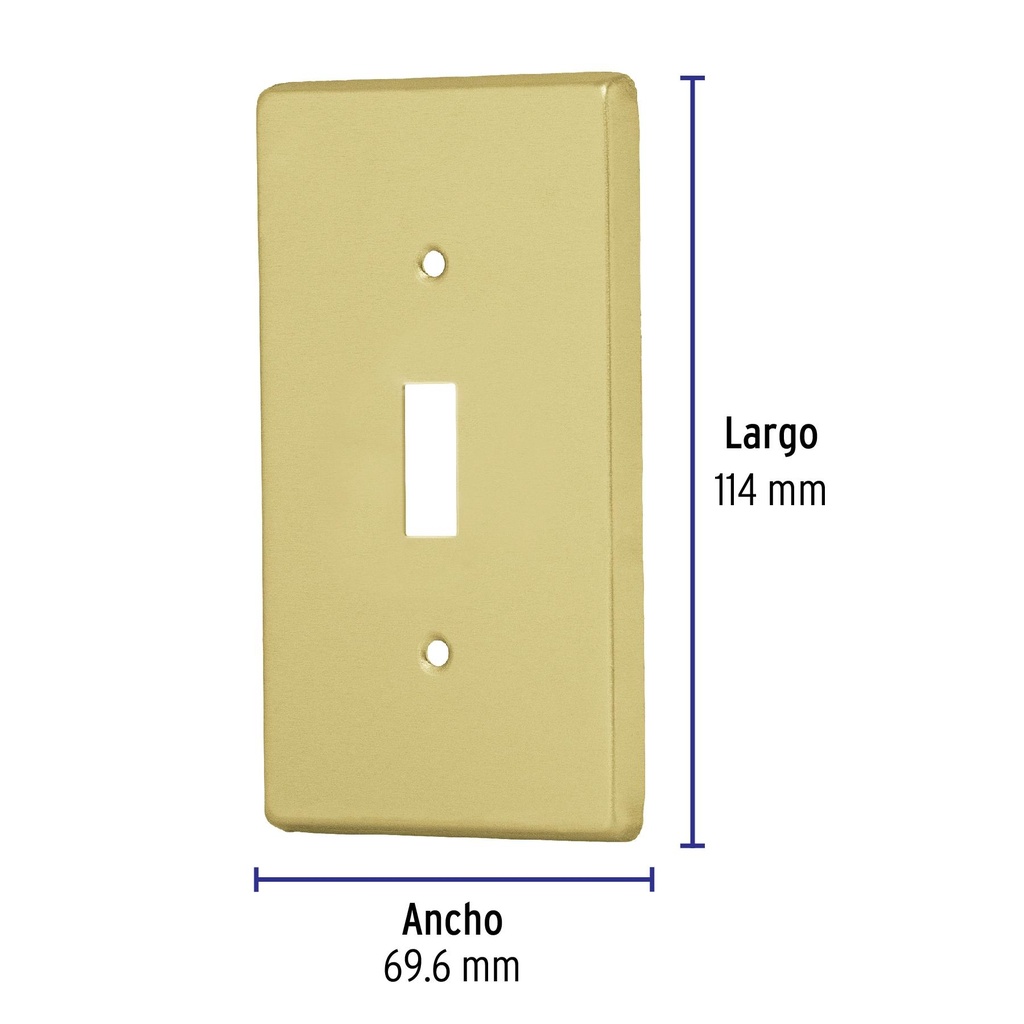 Placa para interruptor vertical, de aluminio, línea Standard