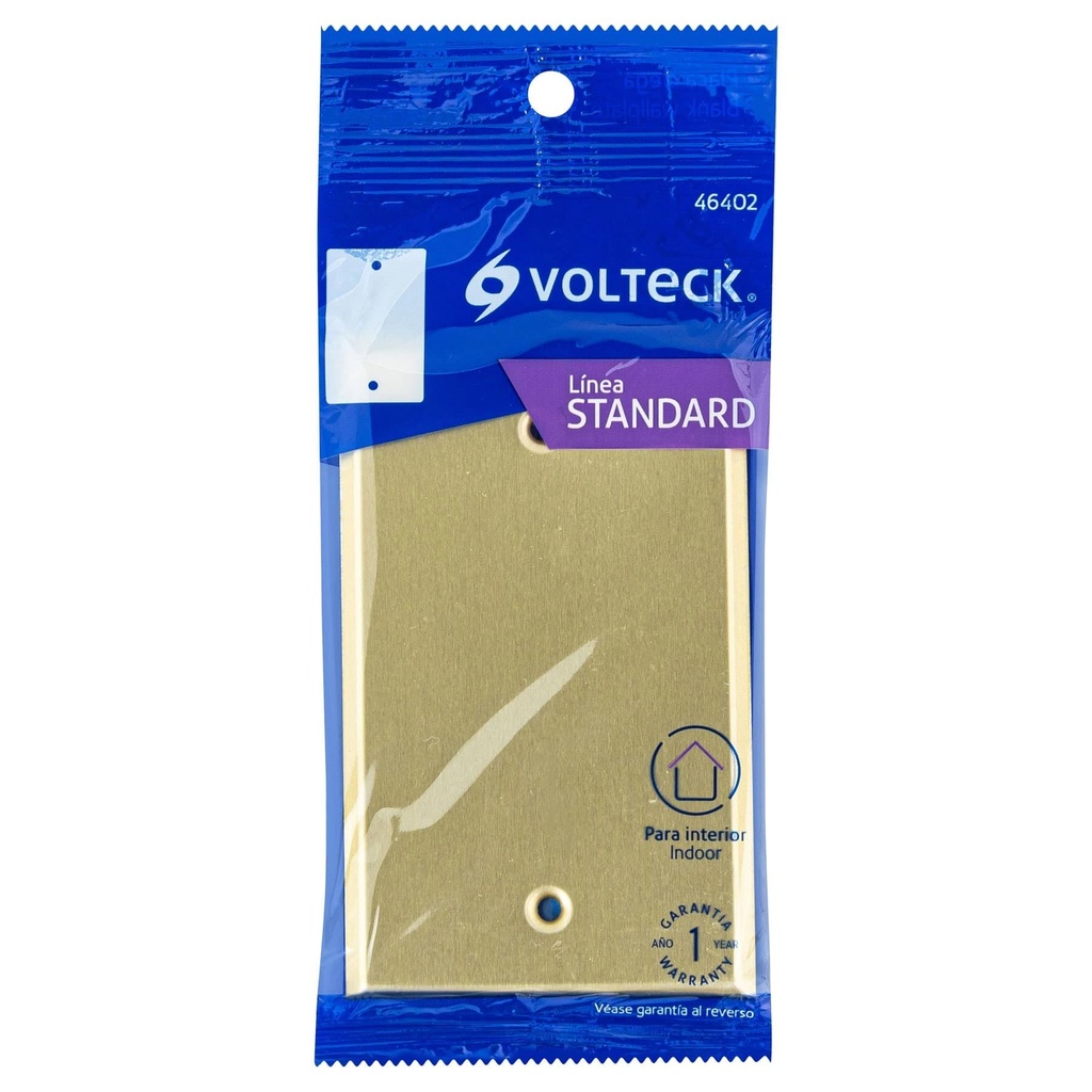 Placa ciega, de aluminio, línea Standard, Volteck