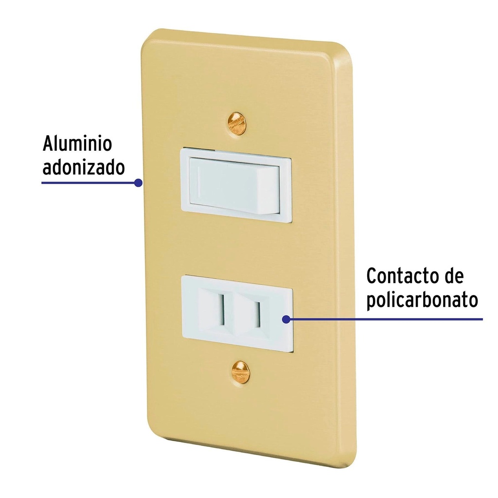 Placa armada contacto e interruptor, línea Económica