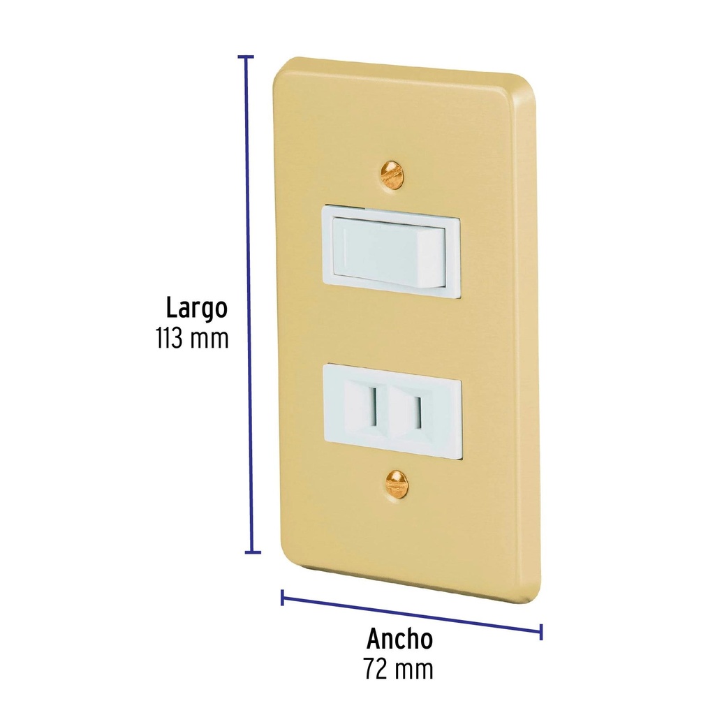 Placa armada contacto e interruptor, línea Económica