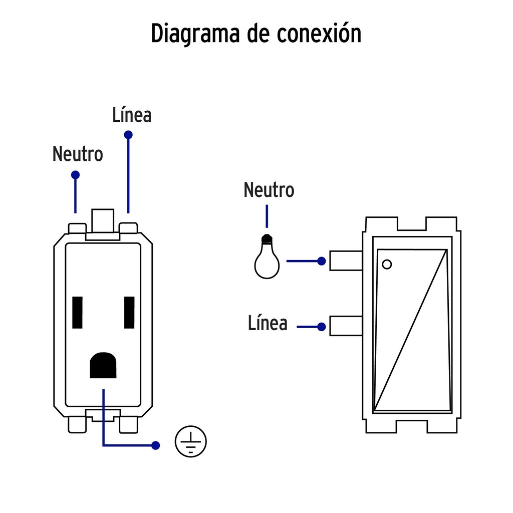 Placa armada contacto e interruptor, madera, línea Italiana