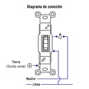 Placa armada interruptor sencillo, línea Standard, aluminio