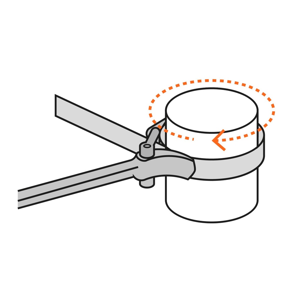 Llave de banda de hule 1-1/2'-6-1/2' para filtro de aceite