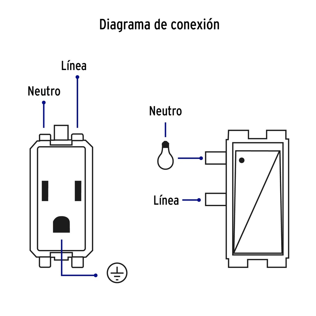 Placa armada contacto 2 interruptores,negro, línea Italiana