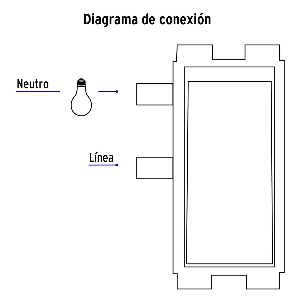 Placa armada con 1 interruptor sencillo, Volteck Basic