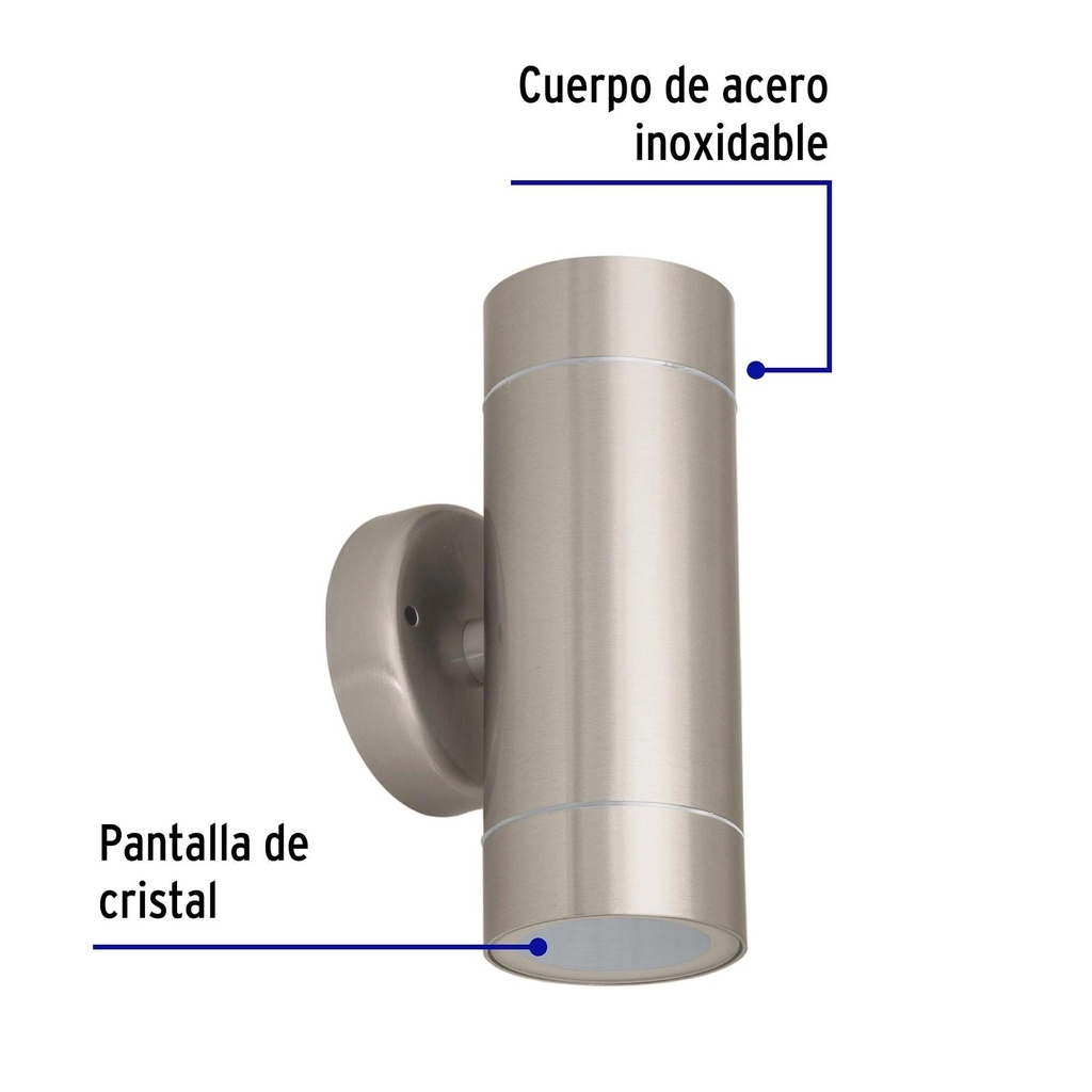 Arbotante de acento 2 spots satín, lámparas no incluidas