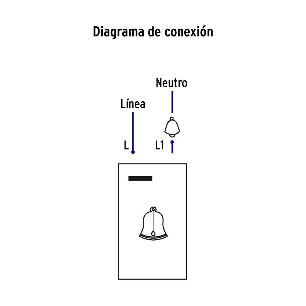 Placa armada acero 1 interruptor de timbre 1.5 mód, Lisboa