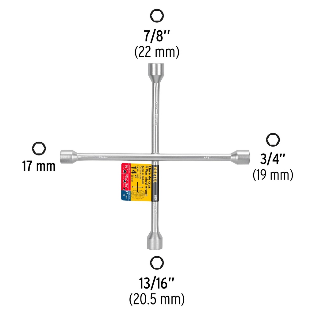 Llave de cruz 14' galvanizada, Pretul