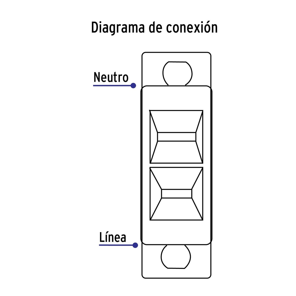 Placa armada 2 contactos polarizados línea Económica