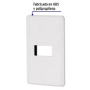 Placa 1 módulo de ABS, blanca, Volteck Basic