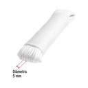 Piola de poliéster diamante de 5 mm x 15 m blanca, Fiero