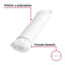 Piola de poliéster diamante de 6 mm x 15 m blanca, Fiero