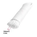 Piola de poliéster diamante de 6 mm x 15 m blanca, Fiero