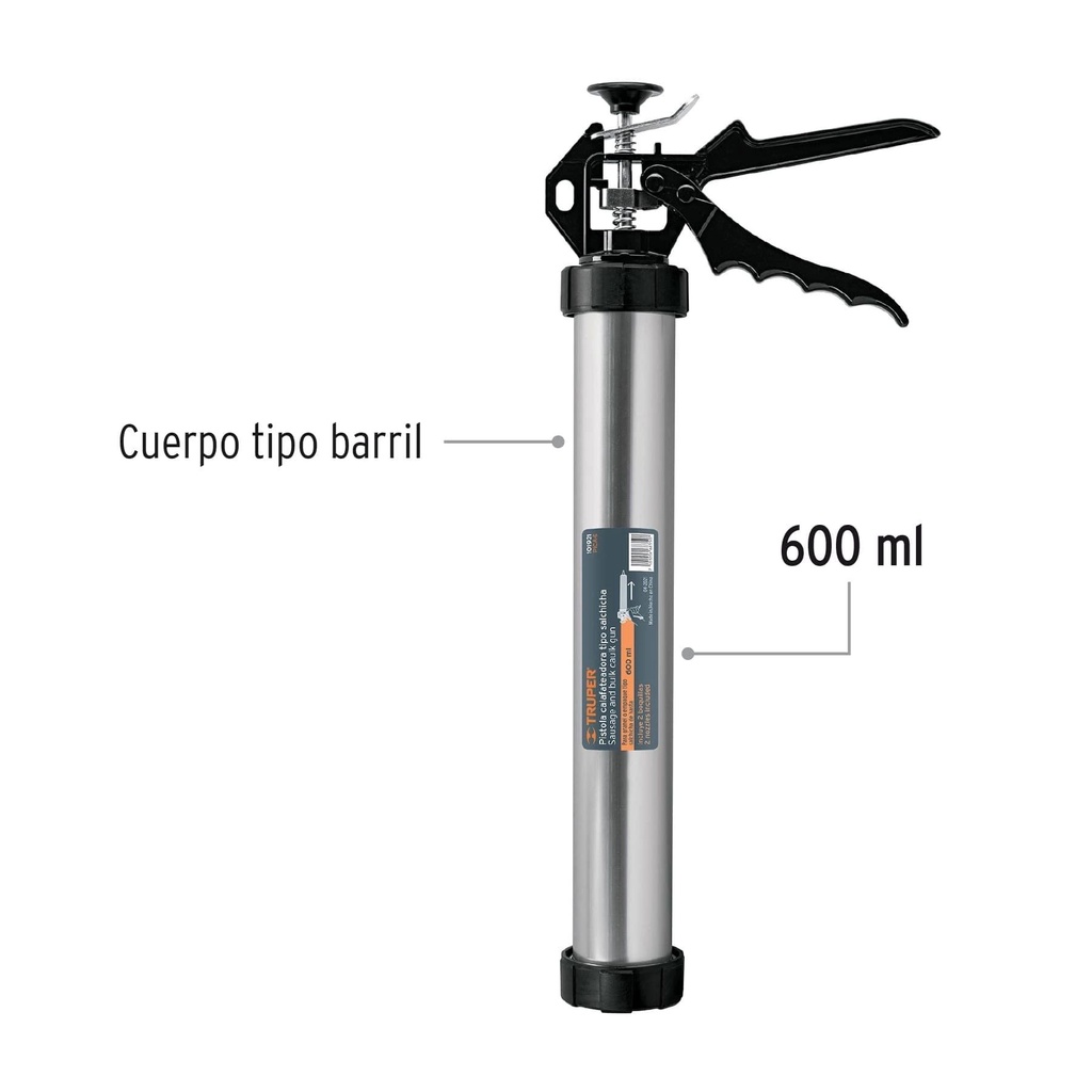 Pistola calafateadora para salchicha de 600 ml, Truper