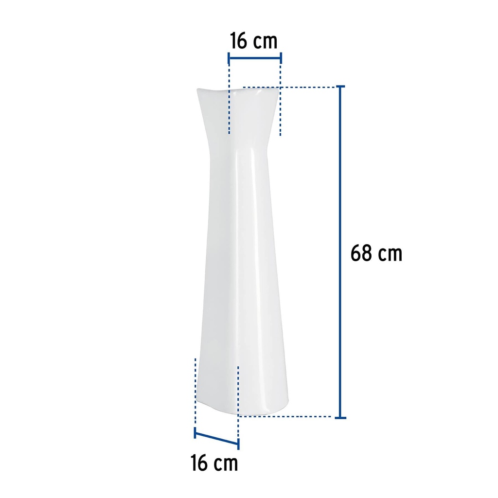 Pedestal cerámico para lavabo, blanco, Foset