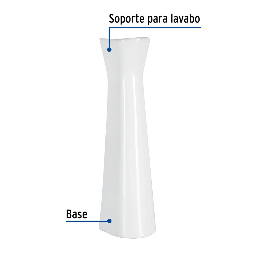 Pedestal cerámico para lavabo, blanco, Foset