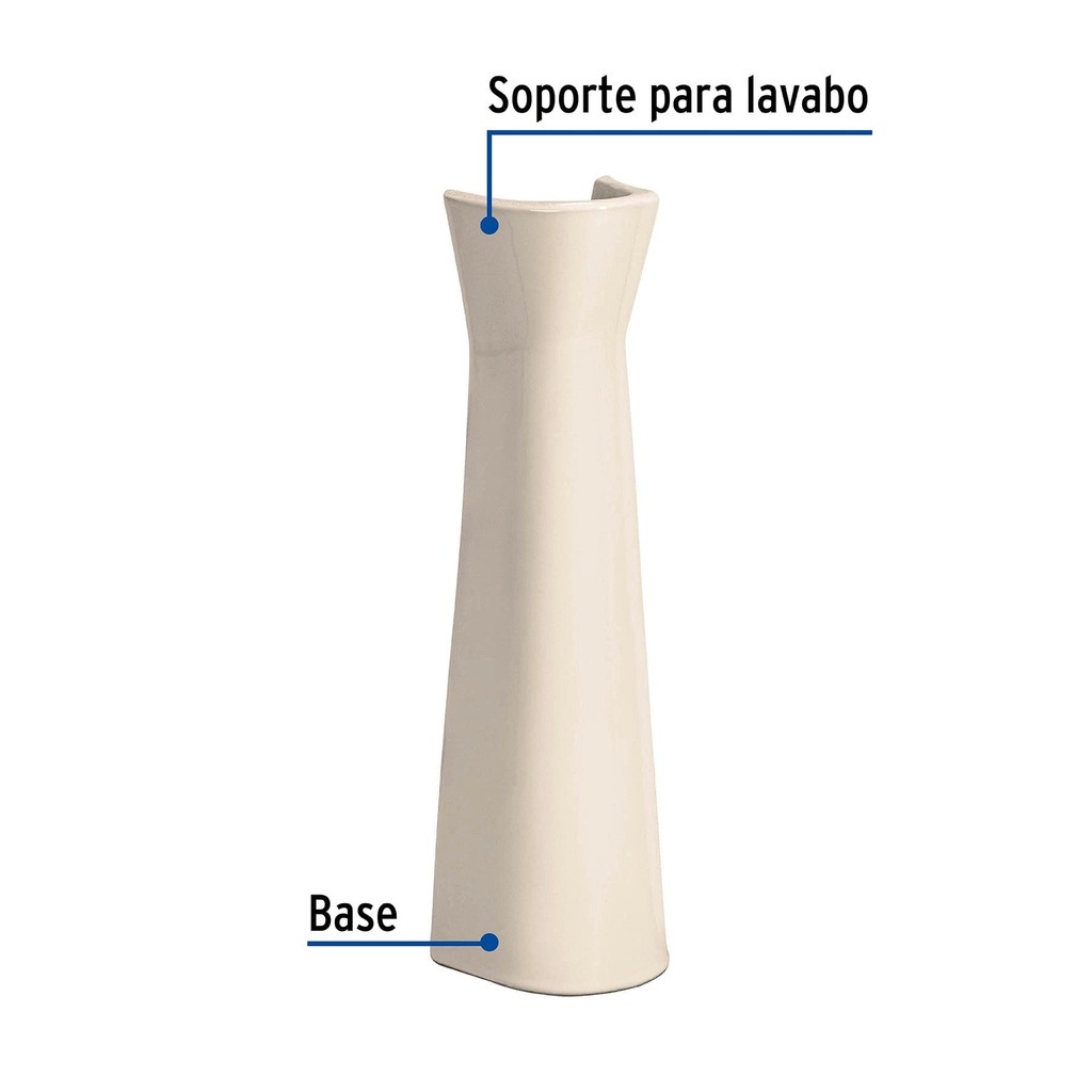 Pedestal cerámico para lavabo, marfil, Foset