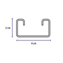 Perfil unicanal sólido de 3 m, 4 x 2 cm, calibre 14, Volteck