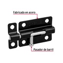 Pasador de barril 3' de acero acabado negro, Hermex