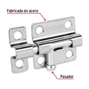 Pasador de barril de acero cromo 2', Hermex