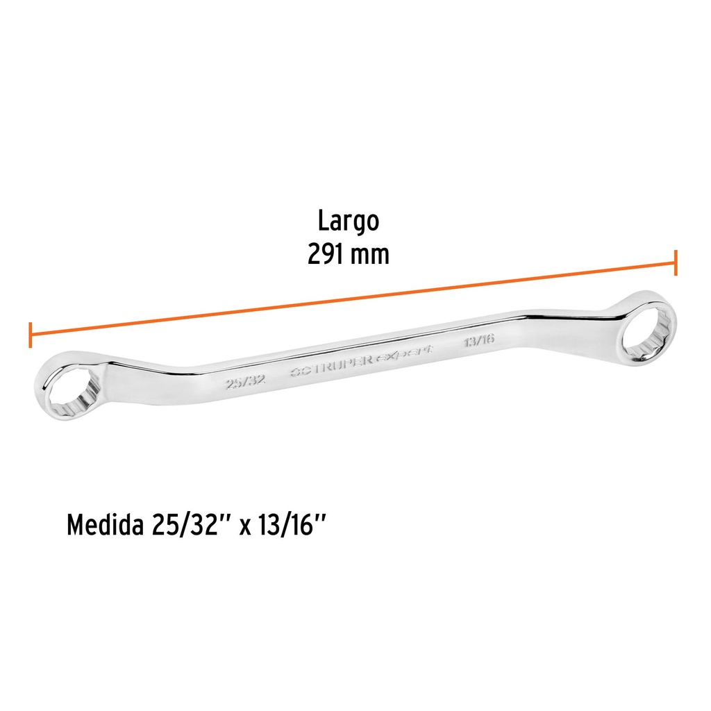 Llave de estrías 25/32 x 13/16' x 291mm largo, Truper Expert