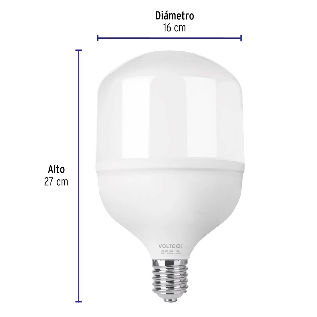 Lámpara LED alta potencia 70 W (equiv. 750 W), luz de día