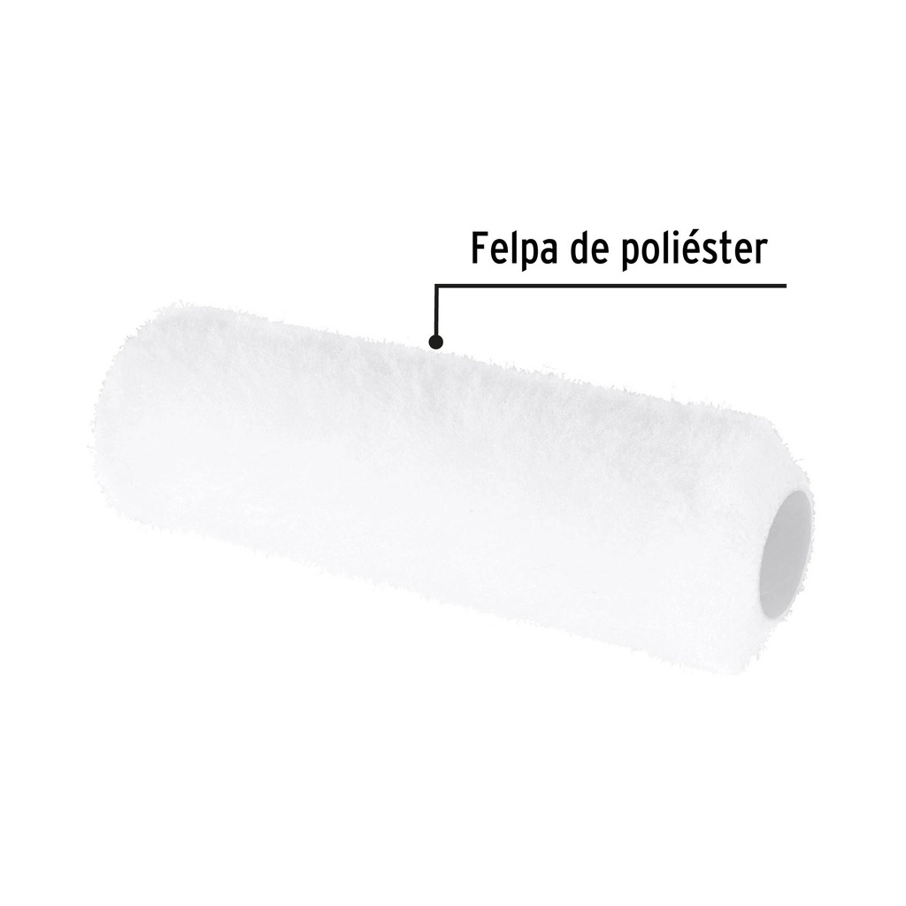 Felpa para rodillo, 9 x 5/8',superficies poco rugosas,Pretul