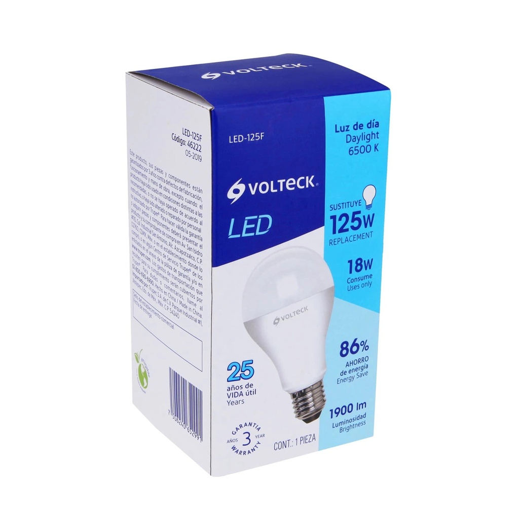 Lámpara LED A25 18 W (equiv. 125 W), luz de día, caja