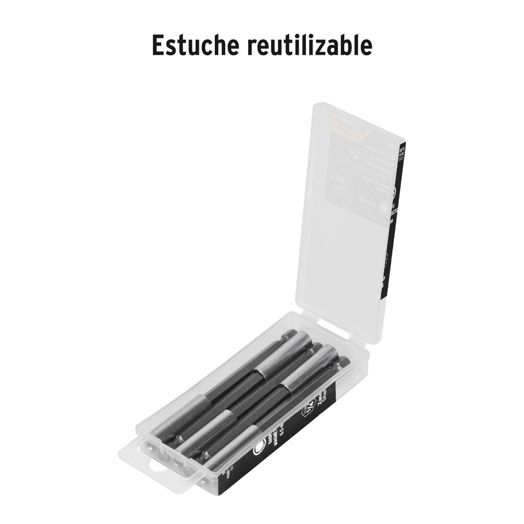 Estuche con 5 extensiones de 100 mm magnéticas, Expert