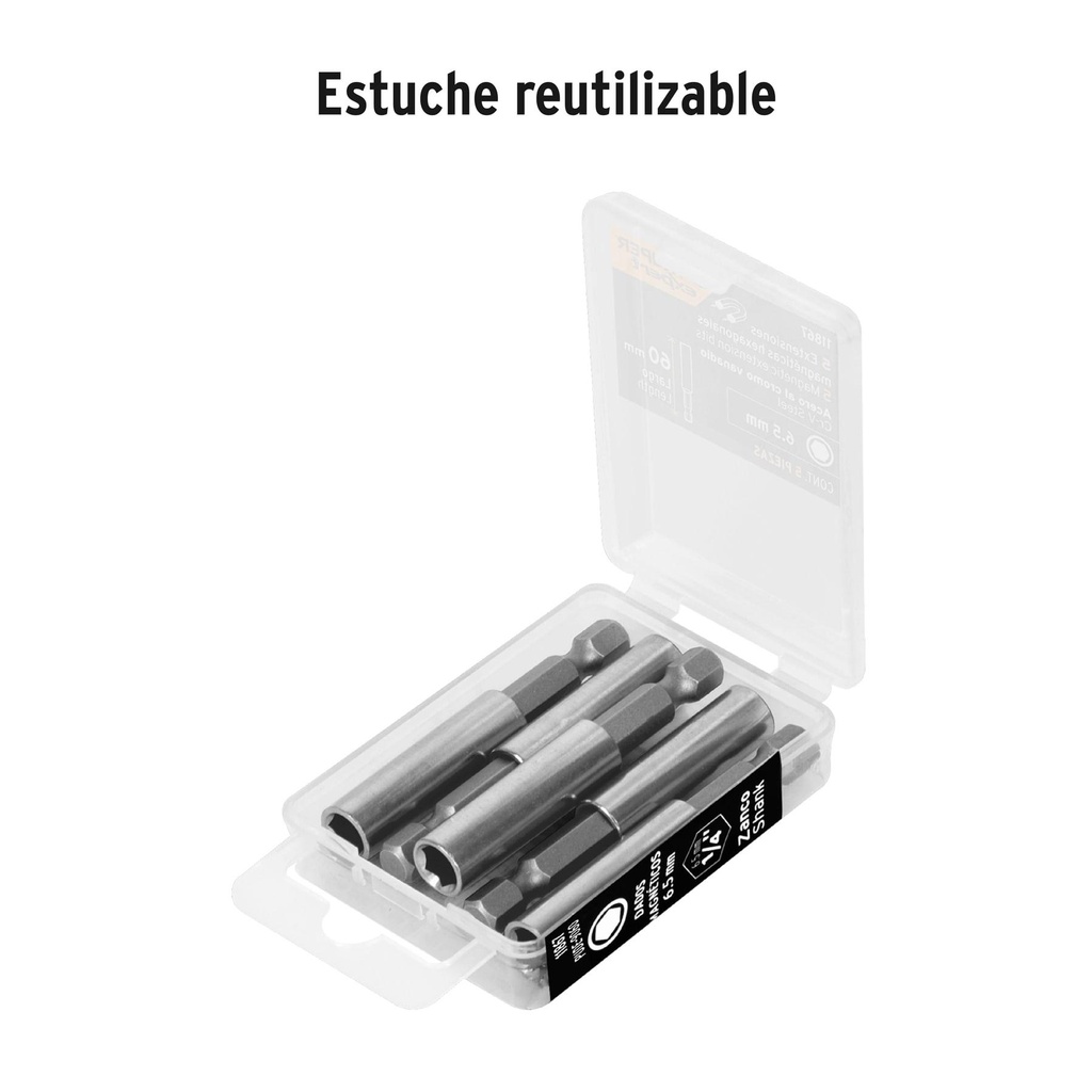 Estuche con 5 extensiones de 60 mm magnéticas, Expert