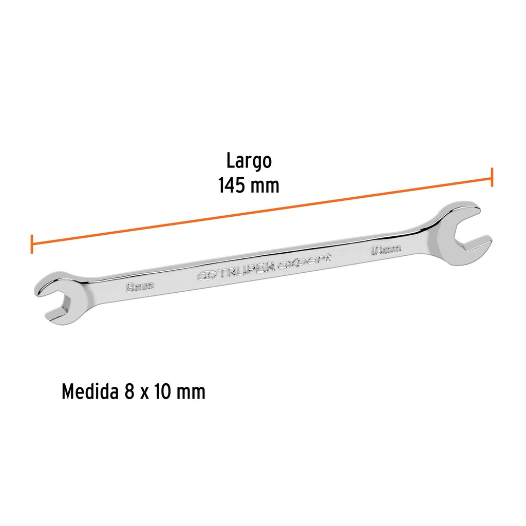 Llave española 8 x 10 x 145 mm de largo, Truper Expert