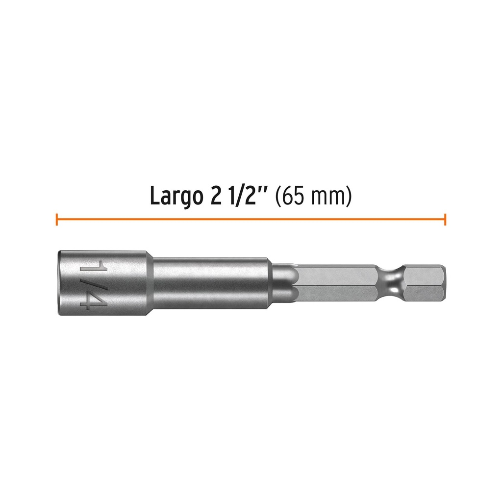 Estuche con 5 dados magnéticos de 1/4' largo 2-1/2', Expert