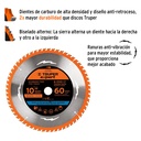 Disco sierra 10' para madera, 60 dientes centro 1', Expert