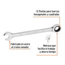 Llave combinada con matraca 7/8' x 281 mm largo, Expert