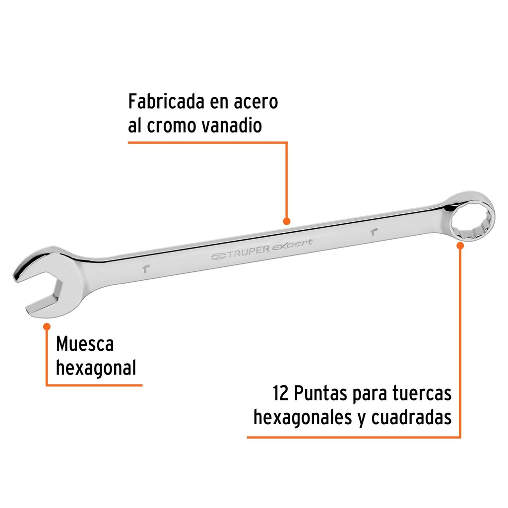 Llave combinada extralarga 1' x 355 mm de largo, Expert