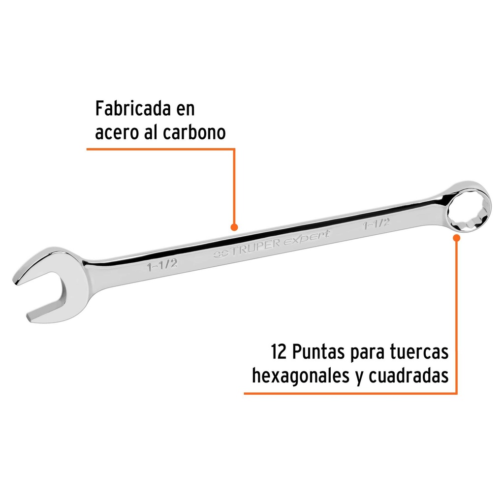 Llave combinada extralarga 1-1/2' x 467 mm de largo, Expert