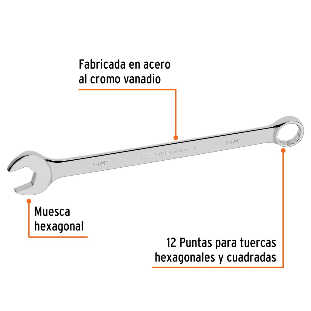 Llave combinada extralarga 1-1/4' x 428 mm de largo, Expert