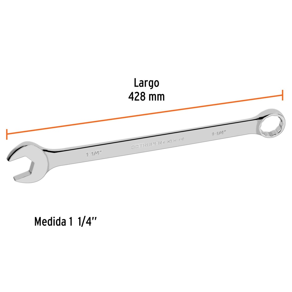 Llave combinada extralarga 1-1/4' x 428 mm de largo, Expert