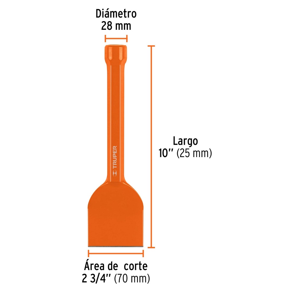 Cincel ladrillero 2-3/4 X 10', Truper