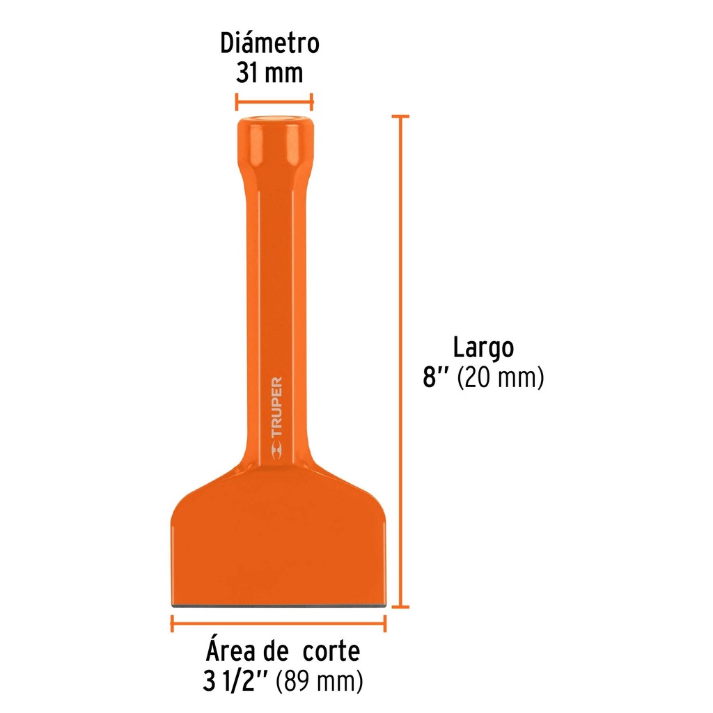 Cincel ladrillero 3-1/2 X 8', Truper