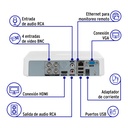 49586 - Kit video vigilancia, 4 canales, 4 cámaras, 5MP, Disco 1TB