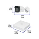 49586 - Kit video vigilancia, 4 canales, 4 cámaras, 5MP, Disco 1TB