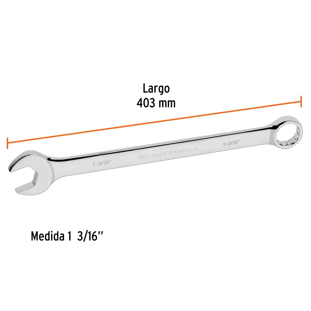 Llave combinada extralarga 1-3/16' x 403 mm de largo, Expert