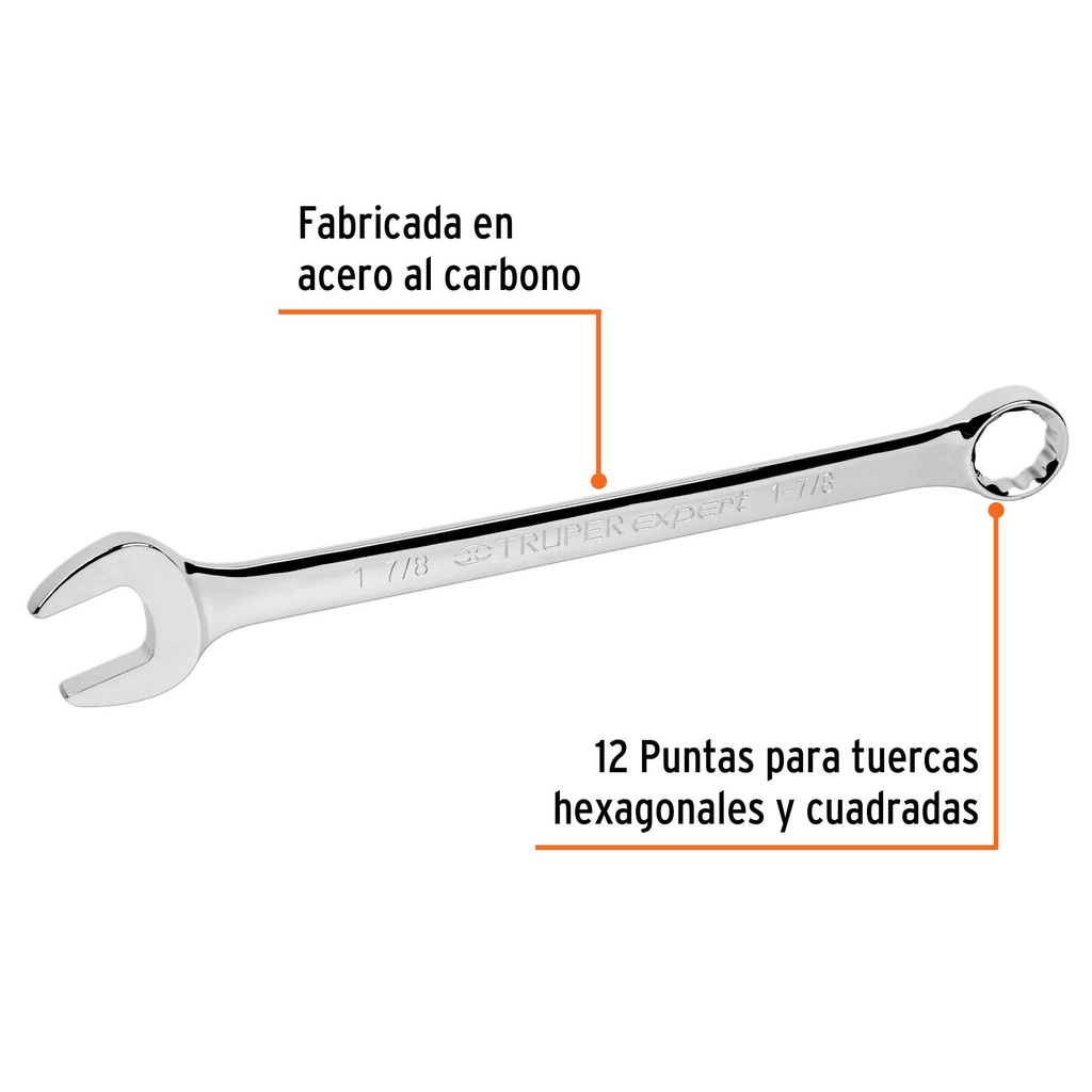 Llave combinada extralarga 1-7/8' x 509 mm de largo, Expert