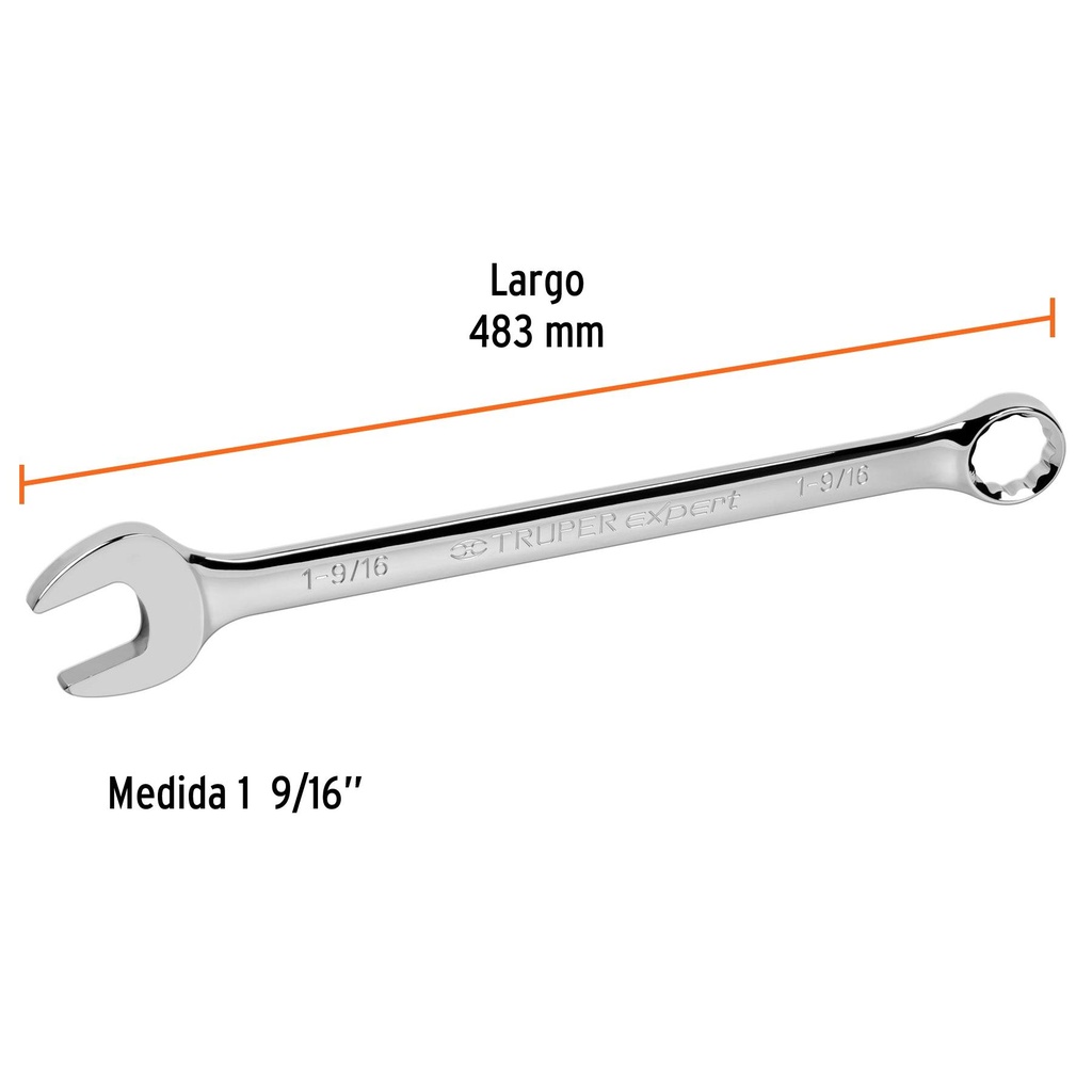 Llave combinada extralarga 1-9/16' x 483 mm de largo, Expert